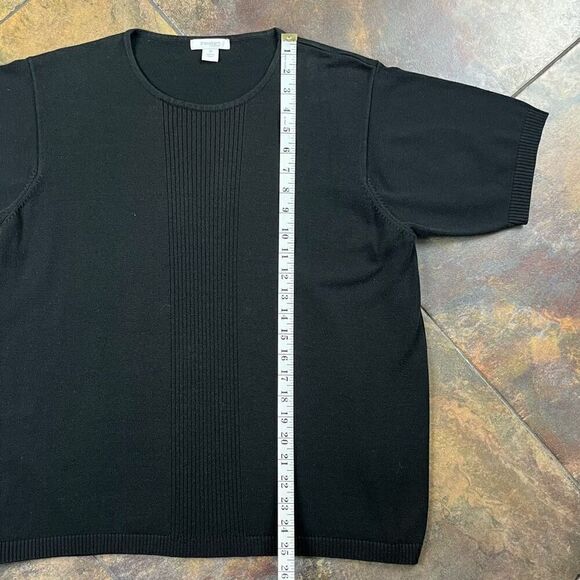 Dress Barn Women’s Black Short Sleeve Sweater 1X - Picture 7 of 11